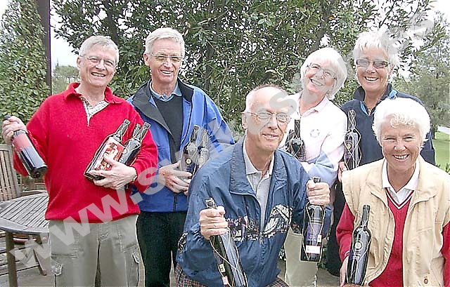 Pristagarna Alex Westin, Lennart Gustavsson, Jan Englund, Margareta Nilsson, Elinor Modelius och Inger Englund.